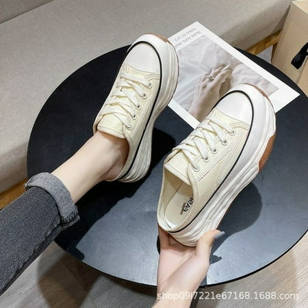 ins Korean style daddy shoes for women 2023 Summer new student platform sneaker women‘s casual closed toe canvas half slippers
ins Korean style daddy shoes for women 2023 Summer new student platform sneaker women‘s casual closed toe canvas half slippers