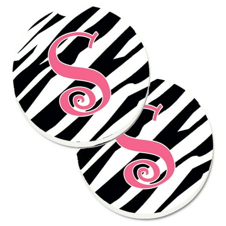 Carolines Treasures CJ1037-SCARC Monogram Initial S Zebra Stripe and Pink Set of 2 Cup Holder Car Coasters Large
Carolines Treasures CJ1037-SCARC Monogram Initial S Zebra Stripe and Pink Set of 2 Cup Holder Car Coasters Large