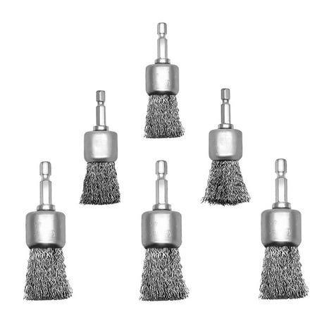 6 Pack Wire Brush Wheel for Drill 1-Inch Crimped End Wire Brushes 1/4Inch Hex for Paint-Surface and Small Spaces
6 Pack Wire Brush Wheel for Drill 1-Inch Crimped End Wire Brushes 1/4Inch Hex for Paint-Surface and Small Spaces