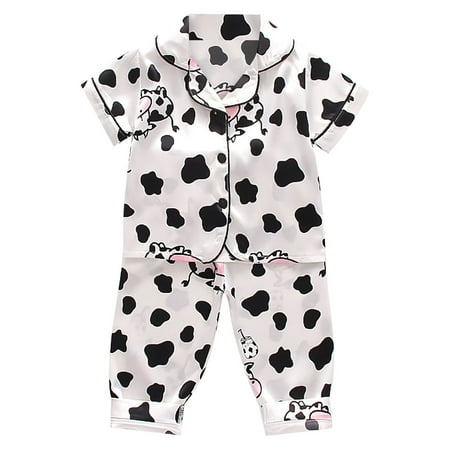 Pajamas for Kids Toddler Kids Satin Short Sleeve Cartoon Button Down Shirt Tops + Long Pants Silk Pajamas Sleepwear Outfits Loungewear Set Baby Christmas Outfit Girl(Color:White Size:3-4 Years)
Pajamas for Kids Toddler Kids Satin Short Sleeve Cartoon Button Down Shirt Tops + Long Pants Silk Pajamas Sleepwear Outfits Loungewear Set Baby Christmas Outfit Girl(Color:White Size:3-4 Years)