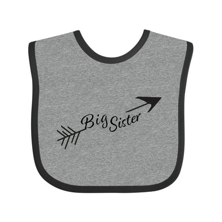 Inktastic Big Sister Arrow Gift Baby Girl Bib