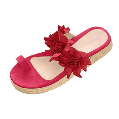 Pgeraug slippers for women Women Summer Casual Daily Flower Slip On Platform Sandals Thick Bottom Slippers Women Shoes Red 42
Pgeraug slippers for women Women Summer Casual Daily Flower Slip On Platform Sandals Thick Bottom Slippers Women Shoes Red 42