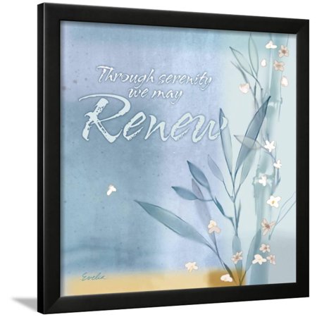 Blue Floral Inspiration VII Framed Print Wall Art By Evelia Designs