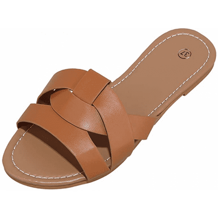Women s Summer Flat Slides Sandals Casual Strap Cross Slip On Sliders Beach Flat Sandals ------- Deep Brown (Size 37)
Women s Summer Flat Slides Sandals Casual Strap Cross Slip On Sliders Beach Flat Sandals ------- Deep Brown (Size 37)