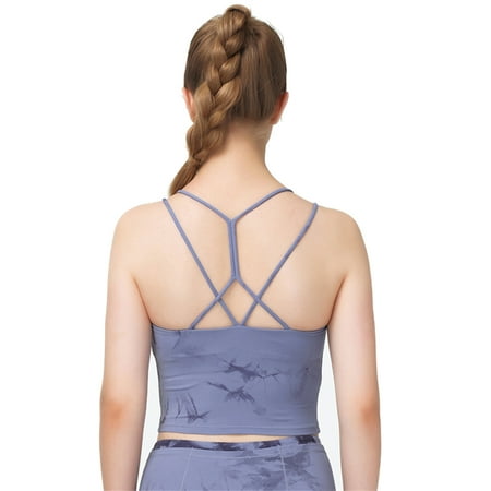 Women Yoga Sports Bra Tie-dye with Chest Pad Stretch Breathable Fitness Top Tight Fitting Comfortable Fabric Yoga Top Yoga Sports Bra With Built in Pads for Women Soft and Quick Drying Yoga Blue S
Women Yoga Sports Bra Tie-dye with Chest Pad Stretch Breathable Fitness Top Tight Fitting Comfortable Fabric Yoga Top Yoga Sports Bra With Built in Pads for Women Soft and Quick Drying Yoga Blue S