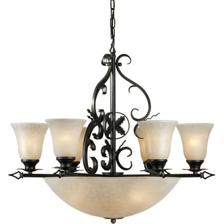 Forte Lighting 10-Light Shaded Chandelier
