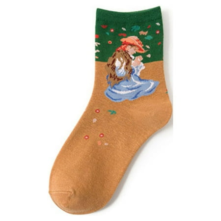 Hanas Fashion Socks Women Fashion Literature Paintings Casual Cotton Print Middle Stockings Socks Orange One Size
Hanas Fashion Socks Women Fashion Literature Paintings Casual Cotton Print Middle Stockings Socks Orange One Size
