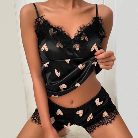 Sexy Floral Pajama Set Women s 2 Pieces Sleepwear Pyjamas Silk Satin Cami Top and Shorts Pajamas Summer Pajamas Set for Women
Sexy Floral Pajama Set Women s 2 Pieces Sleepwear Pyjamas Silk Satin Cami Top and Shorts Pajamas Summer Pajamas Set for Women