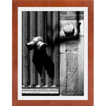 Hose Bib B&W-HARBUI50441 Print 18"x12" by Harold Silverman - Buildings & Cityscapes in a Affordable Canadian Walnut Medium