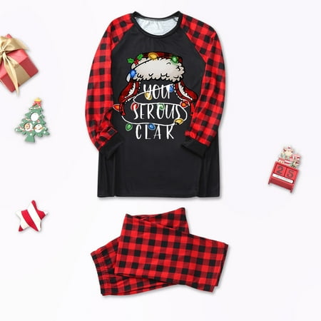 Judty Parent Child Men s Dad Clothes Parent Child Warm Christmas Suits Plaid Print Home Clothes Dad Suits