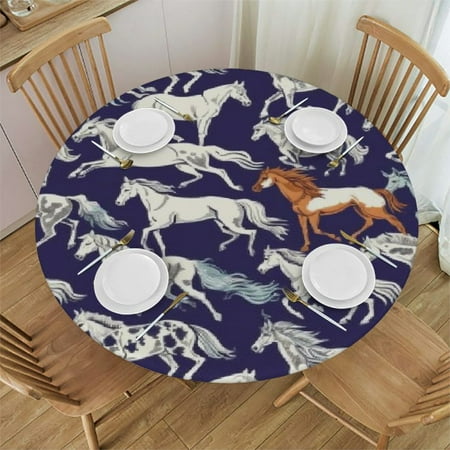 Orinice Horses Pattern Vintage Round Table Cover Stain Resistant Washable Indoor Outdoor Tablecloth Kitchen Dining Wedding Parties 100% Polyester Fiber 42-46
Orinice Horses Pattern Vintage Round Table Cover Stain Resistant Washable Indoor Outdoor Tablecloth Kitchen Dining Wedding Parties 100% Polyester Fiber 42-46
