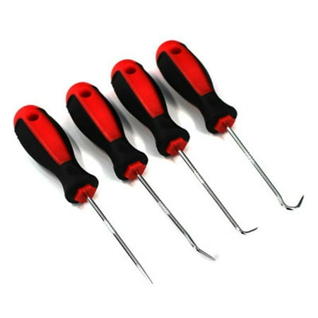 4Pcs Oil Seal Tools Scraper Removal Hook Tool Extractor Puller Rubber Screwdriver Hand DIY Tools Car Oil Seal Tool Set