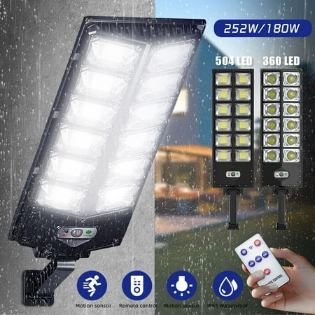 LITOM 360/504 LED Solar Outdoor Lights Motion Sensor Security Lights with Wireless Remote Control for Garden Garage
LITOM 360/504 LED Solar Outdoor Lights Motion Sensor Security Lights with Wireless Remote Control for Garden Garage
