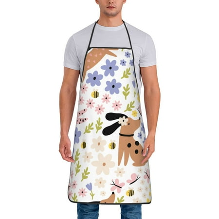 Chef Aprons for Men and Women - cartoon dogs and flowers Oil-Resistant Bib Aprons for Cooking Waterproof BBQ Grilling Kitchen Aprons Gifts for Women and Men
Chef Aprons for Men and Women - cartoon dogs and flowers Oil-Resistant Bib Aprons for Cooking Waterproof BBQ Grilling Kitchen Aprons Gifts for Women and Men