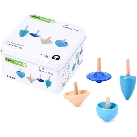 QIIBURR Childrens Spinning Tops Wooden Smooth Surface 4Pcs/set Classic Spinning Tops 
QIIBURR Childrens Spinning Tops Wooden Smooth Surface 4Pcs/set Classic Spinning Tops
