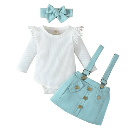 ZHUASHUM Girls Ruffles Long Sleeve Ribbed Romper Lace Bodysuits Suspenders Skirt Headbands Outfits
ZHUASHUM Girls Ruffles Long Sleeve Ribbed Romper Lace Bodysuits Suspenders Skirt Headbands Outfits