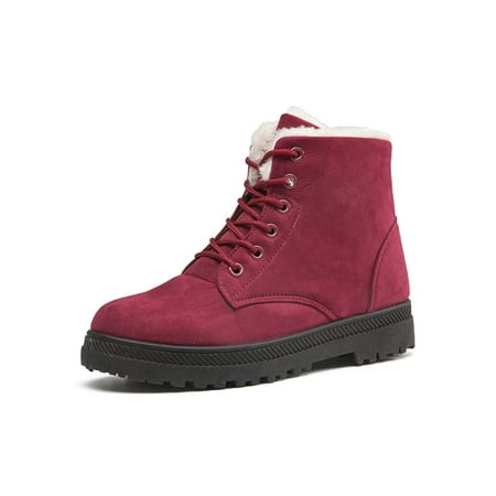 Wazshop Ladies Mid Calf Boot Plush Lining Winter Warm Shoes Round Toe Snow Boots Comfort Lace Up Women Slip Resistant Red US 9
Wazshop Ladies Mid Calf Boot Plush Lining Winter Warm Shoes Round Toe Snow Boots Comfort Lace Up Women Slip Resistant Red US 9