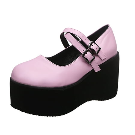 Women s Ladies Fashion Casual Vintage Platform Wedges Buckle Up Leather Shoes Clear Wedges for Women Low Wedge Sandals for Women 6
Women s Ladies Fashion Casual Vintage Platform Wedges Buckle Up Leather Shoes Clear Wedges for Women Low Wedge Sandals for Women 6