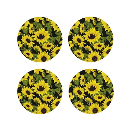 Tideii Sunflowers In Vintage for Leather Coasters 4 Pieces Anti-fouling and Anti-scalding Decorative Coasters Suitable for Restaurants Kitchens Coffee Shops-Round Shape
Tideii Sunflowers In Vintage for Leather Coasters 4 Pieces Anti-fouling and Anti-scalding Decorative Coasters Suitable for Restaurants Kitchens Coffee Shops-Round Shape