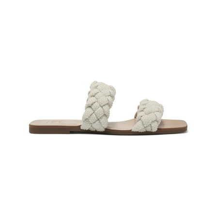 INC Womens Beige Braided Double Strap Petria Slip On Sandals 6.5 M