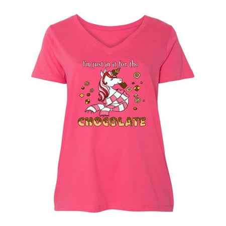 Inktastic I m Just in it for the Chocolate Valentine s Day Unicorn Women s Plus Size V-Neck
Inktastic I m Just in it for the Chocolate Valentine s Day Unicorn Women s Plus Size V-Neck