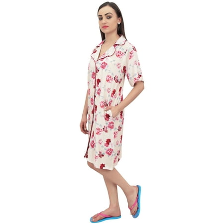 Bimba Women Floral Print Peach Sleepshirt Short Sleeve Nightwear With Pockets - 26
Bimba Women Floral Print Peach Sleepshirt Short Sleeve Nightwear With Pockets - 26