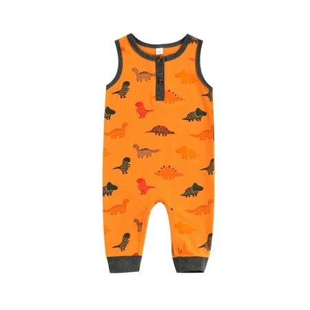 Canrulo Newborn Baby Boys Girls Romper Sleeveless Dinosaur Printed Jumpsuit Summer Romper Clothing Orange 12-18 Months
Canrulo Newborn Baby Boys Girls Romper Sleeveless Dinosaur Printed Jumpsuit Summer Romper Clothing Orange 12-18 Months
