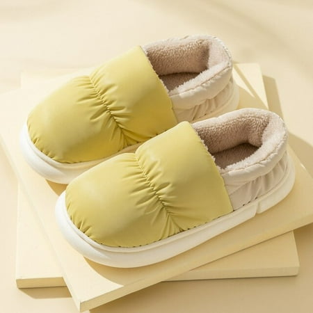 CoCopeanut Winter Warm Women Fur Slippers Thick Bottom Waterproof Upper Slip-on Couples Warm Plush Shoes Home EVA Sole Fluffy Slides
CoCopeanut Winter Warm Women Fur Slippers Thick Bottom Waterproof Upper Slip-on Couples Warm Plush Shoes Home EVA Sole Fluffy Slides