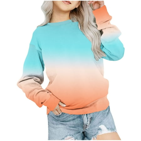 Lndajk Girls Long Sleeve Shirts Fall Winter Casual Crewneck Loose Sweatshirt Color Block Trendy Pullover Tops Orange 9-10 Years
Lndajk Girls Long Sleeve Shirts Fall Winter Casual Crewneck Loose Sweatshirt Color Block Trendy Pullover Tops Orange 9-10 Years