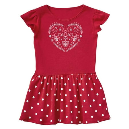 Inktastic Valentine s Day Birds Flowers and Hearts Gift Baby Girl Dress