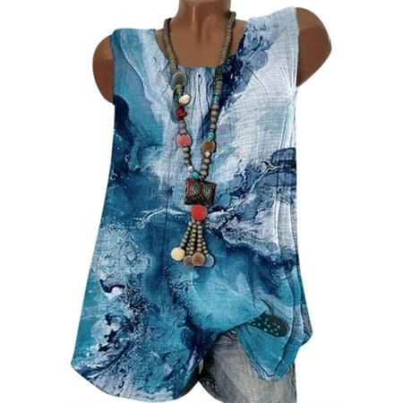 Women Sleeveless Tunics Summer Casual Flower Print Pleated Tees Tanks Casual Crew Neck Tunics Tops Dressy Shirt All The Things
Women Sleeveless Tunics Summer Casual Flower Print Pleated Tees Tanks Casual Crew Neck Tunics Tops Dressy Shirt All The Things
