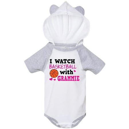 Inktastic I Watch Basketball with Grammie Gift Baby Girl Bodysuit