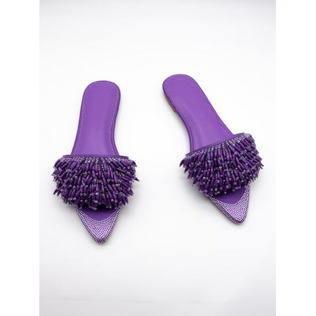 Bow Decor Satin Slide Sandals Women‘s Footwear