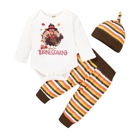 Kucnuzki 12 Months Baby Boy Winter Outfits Pants Sets 18 Months Long Sleeve Thanksgivingday Prints Romper Tops Elastic Pants Hat 3PCS Set White
Kucnuzki 12 Months Baby Boy Winter Outfits Pants Sets 18 Months Long Sleeve Thanksgivingday Prints Romper Tops Elastic Pants Hat 3PCS Set White