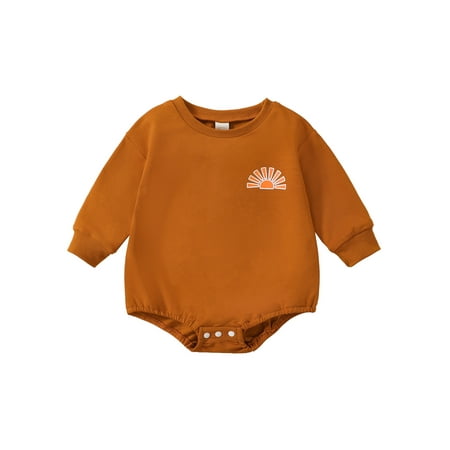 Seyurigaoka Toddler Baby Girls Boys Autumn Jumpsuit Cartoon Sun/Letter Print Long Sleeve Round Neck Romper for 0-18M Infant Kids
Seyurigaoka Toddler Baby Girls Boys Autumn Jumpsuit Cartoon Sun/Letter Print Long Sleeve Round Neck Romper for 0-18M Infant Kids