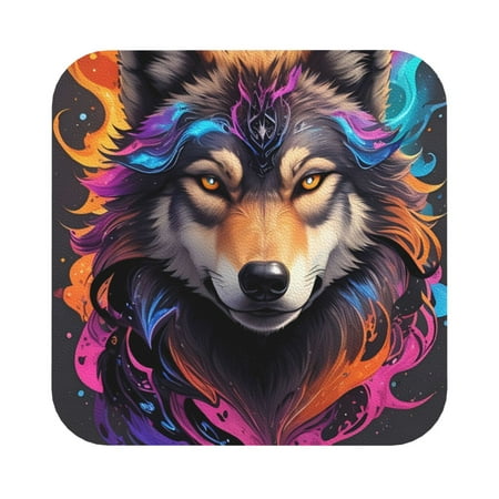 Disketp Colorful Wolf Head Funny Coasters 6 Pcs Leather Coasters with Holder Perfect Housewarming Hostess Gifts Protect Furniture from Water Marks Scratch and Damage
Disketp Colorful Wolf Head Funny Coasters 6 Pcs Leather Coasters with Holder Perfect Housewarming Hostess Gifts Protect Furniture from Water Marks Scratch and Damage