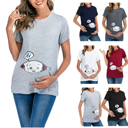 Tejiojio Maternity/Labor/Nursing Clothing Clearance Pregnant Womans Solid Color Print Short Sleeve Woman Casual Clothe Top
Tejiojio Maternity/Labor/Nursing Clothing Clearance Pregnant Womans Solid Color Print Short Sleeve Woman Casual Clothe Top