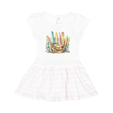 Inktastic Surfing Summer Surfboard Art Gift Toddler Girl Dress