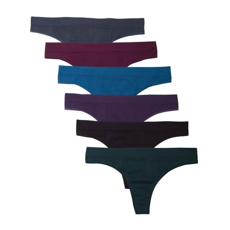 Kalon Women s 6 Pack Seamless Nylon Spandex Thong Panties 
Kalon Women s 6 Pack Seamless Nylon Spandex Thong Panties