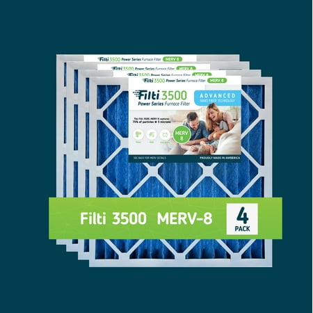 FILTI 3500 Air Filter MERV 8 | Pleated Home Air Filter w/ Nanofiber Technology | HVAC AC Furnace Filter MADE IN USA 4 Pack (18x24x1)
FILTI 3500 Air Filter MERV 8 | Pleated Home Air Filter w/ Nanofiber Technology | HVAC AC Furnace Filter MADE IN USA 4 Pack (18x24x1)