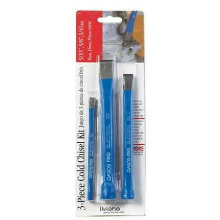 Dasco Pro Forged High Carbon Steel Cold Chisel Set Blue 3 pk