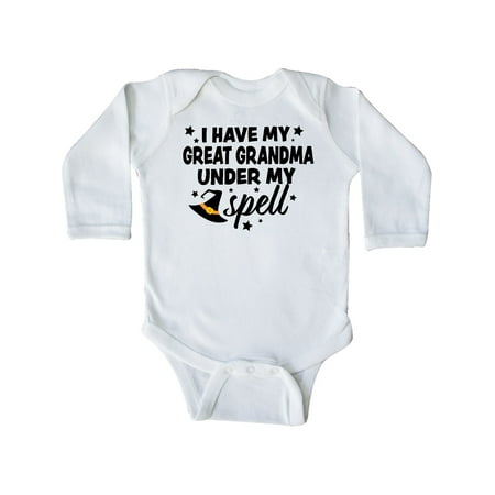 Inktastic I Have My Great Grandma Under My Spell with Cute Witch Hat Gift Baby Boy or Baby Girl Long Sleeve Bodysuit
Inktastic I Have My Great Grandma Under My Spell with Cute Witch Hat Gift Baby Boy or Baby Girl Long Sleeve Bodysuit