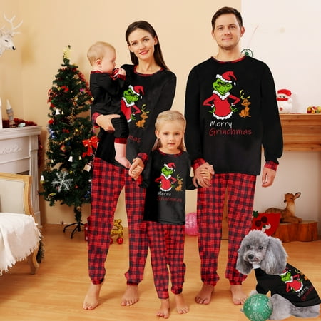 Family Matching Christmas Pajamas Set Christmas Buffalo Plaid Stripe Print Sizes Baby-Kids-Adult-Pet 2-Piece Top and Pants Bodysuits Pajamas Set
Family Matching Christmas Pajamas Set Christmas Buffalo Plaid Stripe Print Sizes Baby-Kids-Adult-Pet 2-Piece Top and Pants Bodysuits Pajamas Set