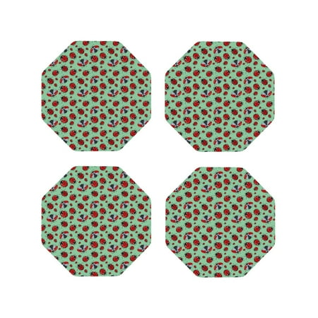 Honeii Ladybugs 3 Print Leather Coaster Set of 4 Ideal for Safeguarding Your Furniture from Drinks Spills and Effortless Cleanup-Octagon
Honeii Ladybugs 3 Print Leather Coaster Set of 4 Ideal for Safeguarding Your Furniture from Drinks Spills and Effortless Cleanup-Octagon