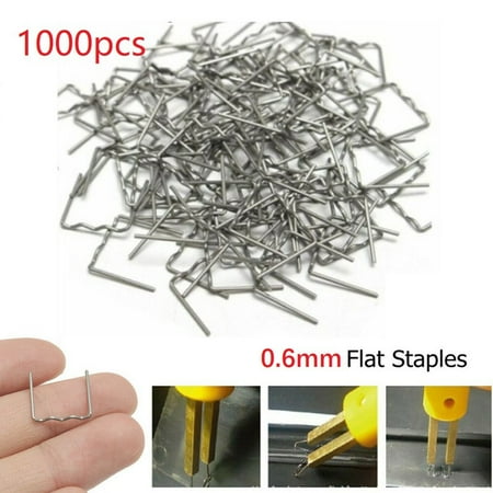 1000PCS Standard Pre Cut 0.6mm Flat Hot Staple for Plastic Stapler Repair Welder