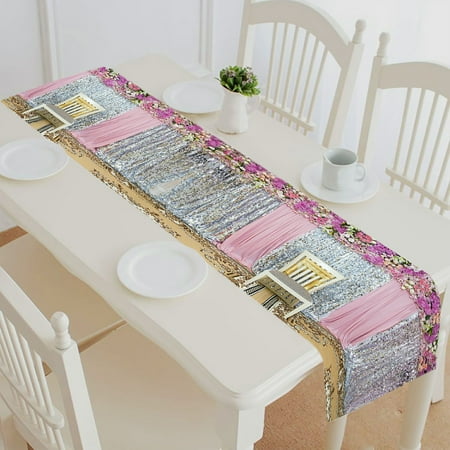 ABPHQTO Wedding Flowers Table Runner Placemat Tablecloth For Home Decor 16x72 Inch
ABPHQTO Wedding Flowers Table Runner Placemat Tablecloth For Home Decor 16x72 Inch