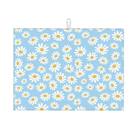 Dish Drying Mats for Kitchen Counter - Floral daisy 18x24in Dish Drying Pad Coffee Mat with Hanging Loop Super Absorbent Kitchen Counter Mat Coffee Bar Accessories
Dish Drying Mats for Kitchen Counter - Floral daisy 18x24in Dish Drying Pad Coffee Mat with Hanging Loop Super Absorbent Kitchen Counter Mat Coffee Bar Accessories