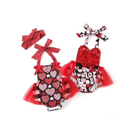EYIIYE Newborn Baby Girls Valentine’s Day Outfits Love Heart Print Ruffle Tulle Halter Romper 0-24 Months
EYIIYE Newborn Baby Girls Valentine’s Day Outfits Love Heart Print Ruffle Tulle Halter Romper 0-24 Months