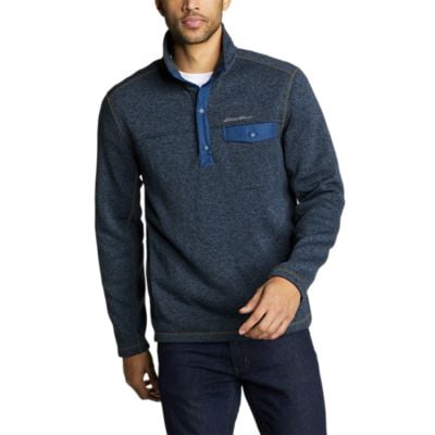 Eddie Bauer Men's Radiator Fleece Snap Mock Neck