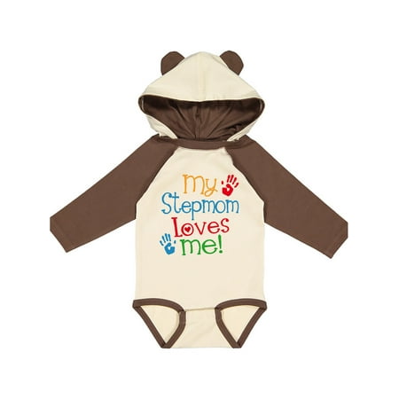 Inktastic My Stepmom Loves Me Outfit Gift Baby Boy or Baby Girl Long Sleeve Bodysuit